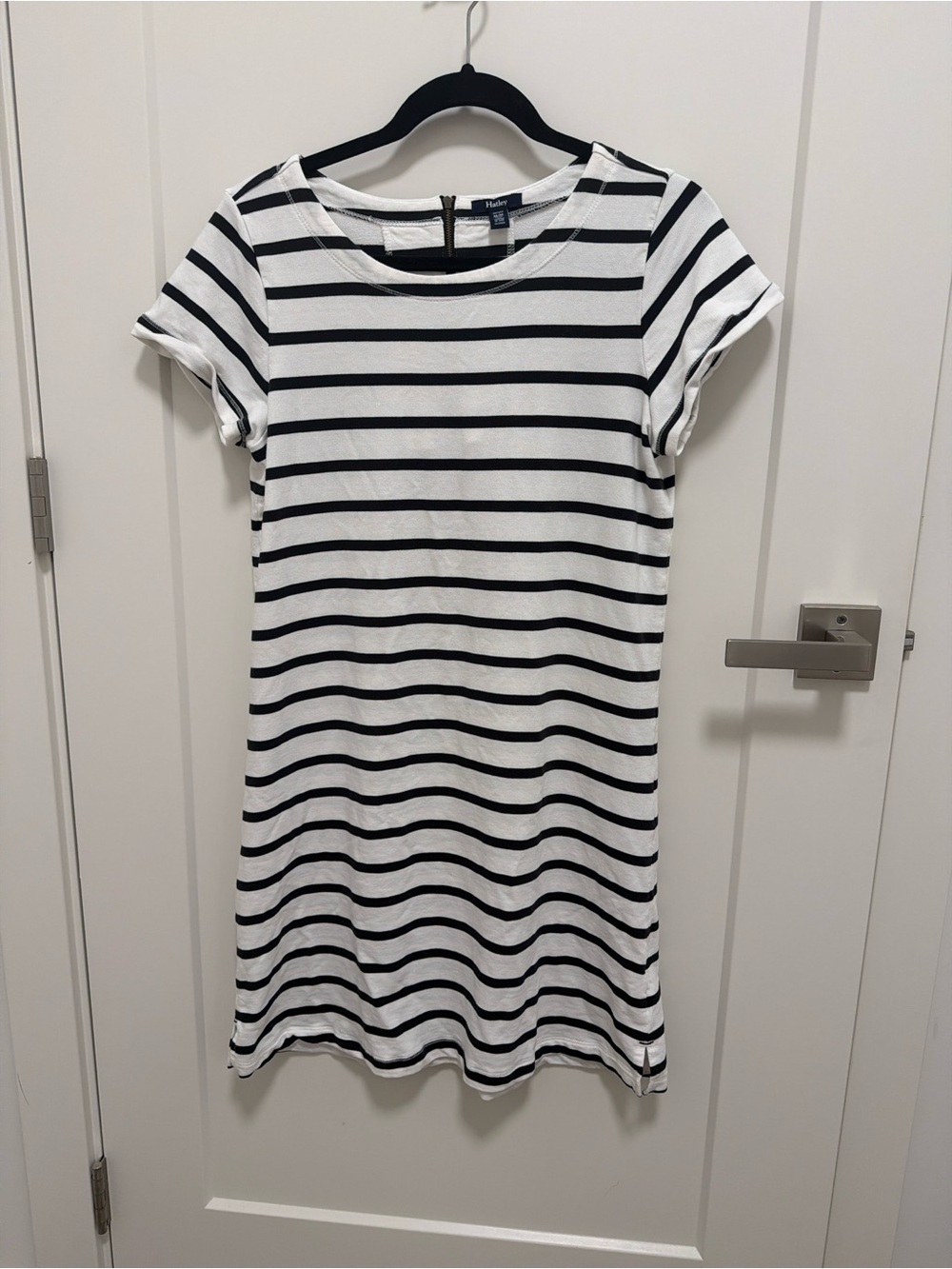 Hatley Black and White Striped T-Shirt Dress
